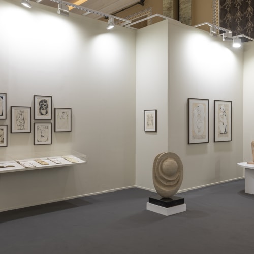 Installation view, Lawrie Shabibi at Art Dubai 2023, Modern sector. Photographed by Ismail Noor of Seeing Things. Courtesy of the...
