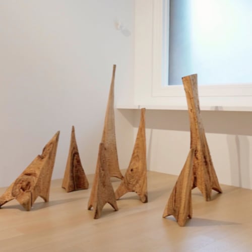 Shiau Jon Jen, Imbalanced Equilibrium Series No. 9, Camphor Wood, 400 x 300 x 146 cm, 2019