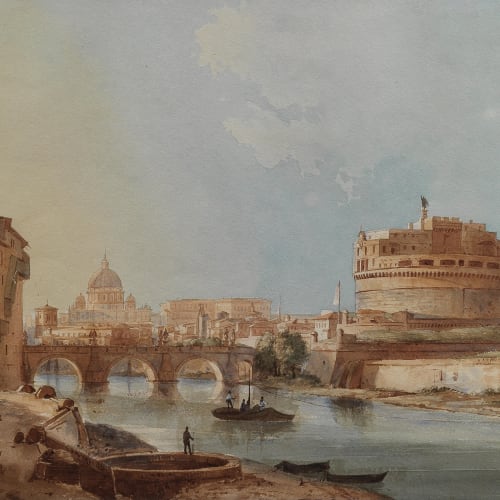 Ippolito CAFFI, View of Castel Sant’Angelo with St. Peter's Basilica in the Background, 1837