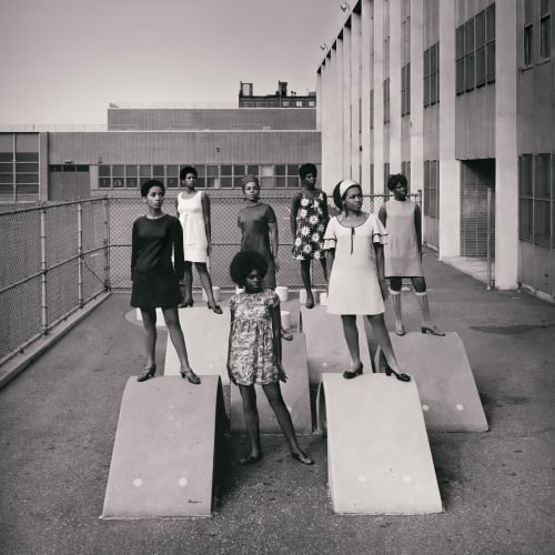 Kwame Brathwaite, Untitled (Photoshoot at a school for one of the many modeling groups who had begun to embrace natural...