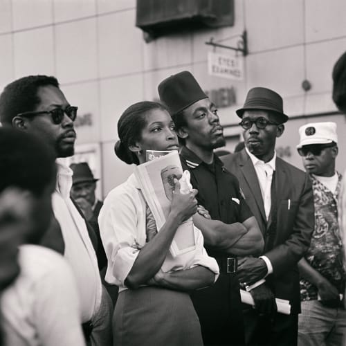Kwame Brathwaite, Untitled (Garvey Day Parade - Harlem) (1967). Archival pigment print.