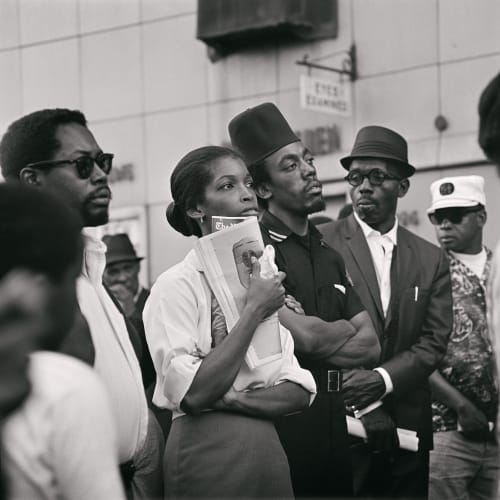 Untitled (Garvey Day Parade — Harlem), 1967. Credit Kwame Brathwaite/Courtesy of Philip Martin Gallery, Los Angeles