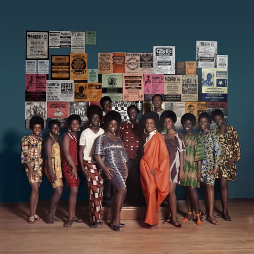 Kwame Brathwaite, Untitled (Naturally '68 photoshoot in the Apollo Theater featuring Grandassa Models and Founding members of AJASS (Frank Adu,...