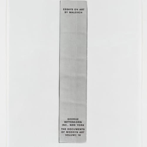 Lew Thomas, "Bookspine (Malevich)," (1979-80).