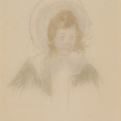 Mary Cassatt Sara Wearing a Bonnet, c. 1902-1905 Pastel counterproof on Japan paper 24 1/2 x 18 in 62.2 x 45.7 cm