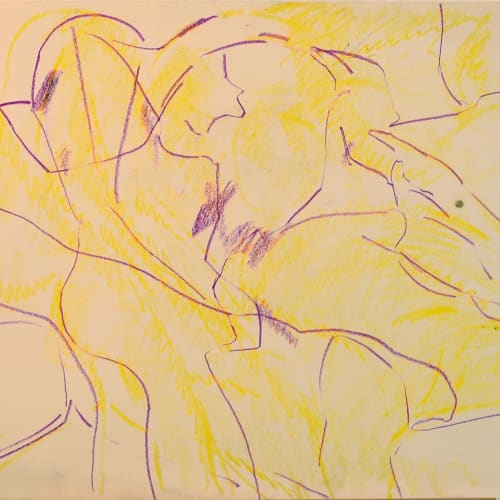 Lovers Study No.10, c.1970 Pastel on paper 22 x 30 in