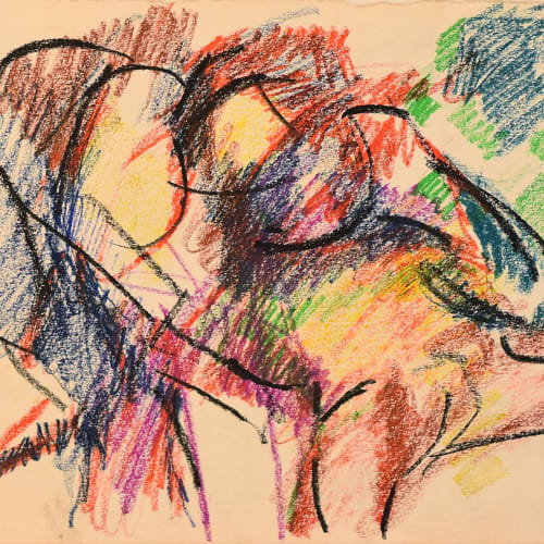 Lovers Study No.11, c.1970 Pastel on paper 11 1/4 x 15 1/4 in