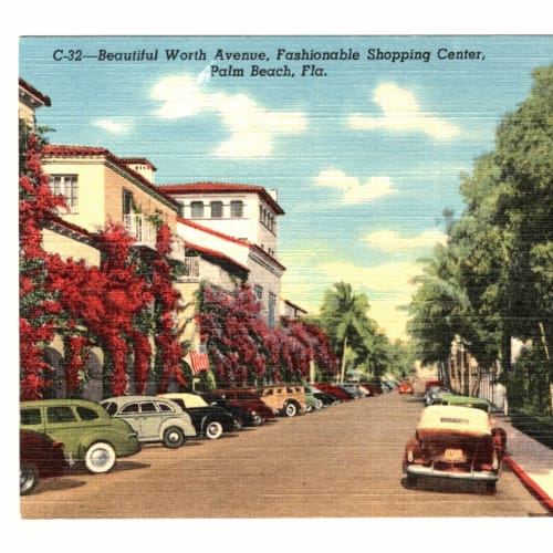 Postcard of Worth Avenue, 1947