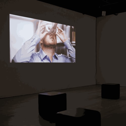 Fernando do Campo, Pishing in the archive, 2021 single channel HD video, CAT Gallery installation view Photo: Rémi Chauvin.