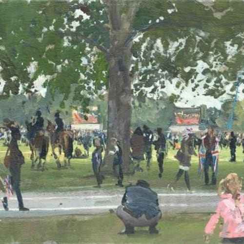 The Queen's Funeral, The Screens, Hyde Park by Peter Brown