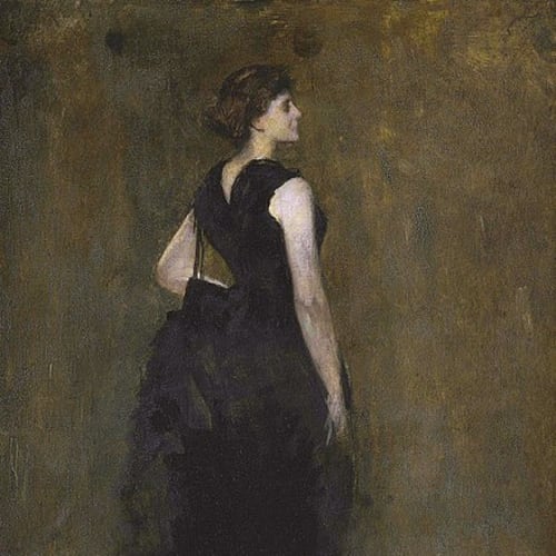 Thomas Dewing Woman in Black: Portrait of Maria Oakey Dewing, 1887