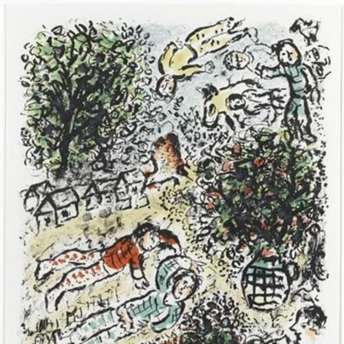 Marc Chagall Le Abret Verte (The Green Tree), 1984 Lithograph 32 x 26 inches Edition: 50 Signed in pencil For sale at Surovek Gallery