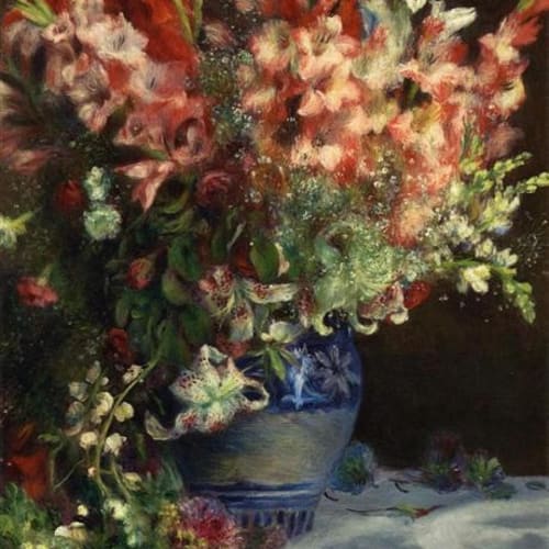 Pierre-Auguste Renoir Gladiolas in a Vase, 1875