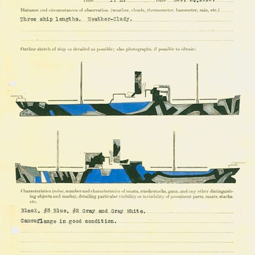 Thomas Hart Benton Camouflage pattern of the British ship S.S. Alban This work is in the public domain in the United States because it is a work of the United States Federal Government under the terms of Title 17, Chapter 1, Section 105 of the US Code.
