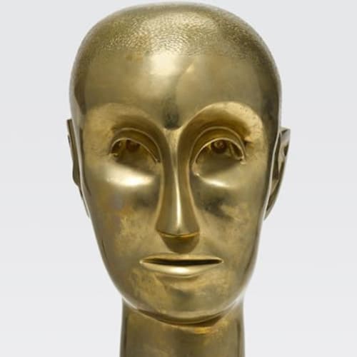 Elizabeth Catlett Untitled, c. 1960 Brass 11 3/4 inches Signed: EC For sale at Surovek Gallery