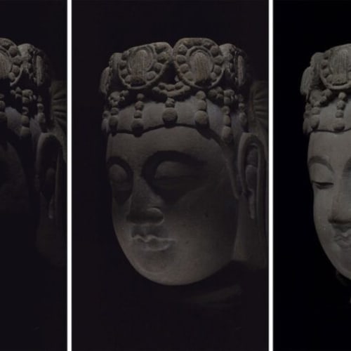 Drawing Study – Limestone Head of Bodhisattva, Sui Dynasty (2021) Single Channel Video, 00;21;01