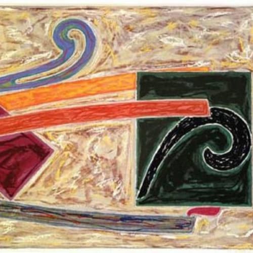 Frank Stella Inaccessible Island Rail (from Exotic Bird Series, 1977 Offset lithograph and screenprint in colors, Arches 88 paper. Sheet size: 33 7/8 x 45 7/8 inches Edition: 50 with 16 artist’s proofs, Signed: AP lll F Stella 77 (bottom right) For sale at the Surovek Gallery