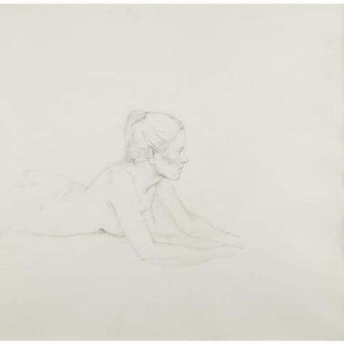 Andrew Wyeth Helga, Nude, 1973 Front side of double-sided work 23 3/16 x 29 inches Pencil signed: A. Wyeth For sale at Surovek Gallery