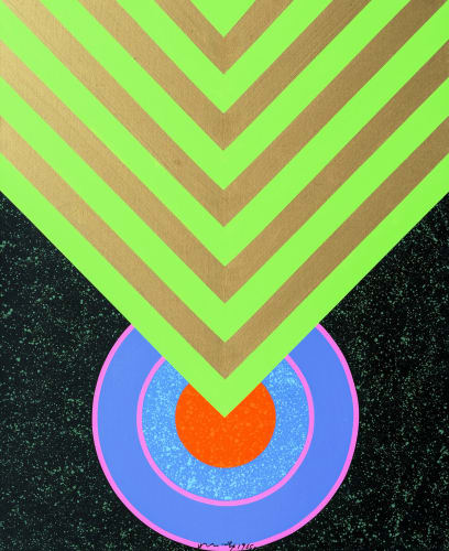 Hsiao Chin 蕭勤 Power of the Light《光之力》, 1965 Acrylic on canvas 布上壓克力 160 x 130cm Frame size: 187 X 19 X 169cm