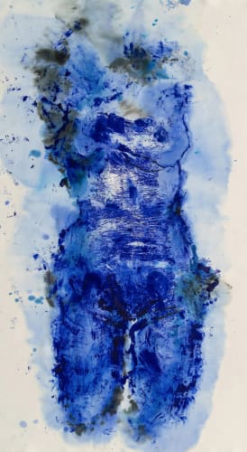 Chloe Ho 何鳳蓮 Summer《夏天》, 2019 Chinese ink and acrylic on cloth 中國水墨、壓克力、布本 156 x 87cm
