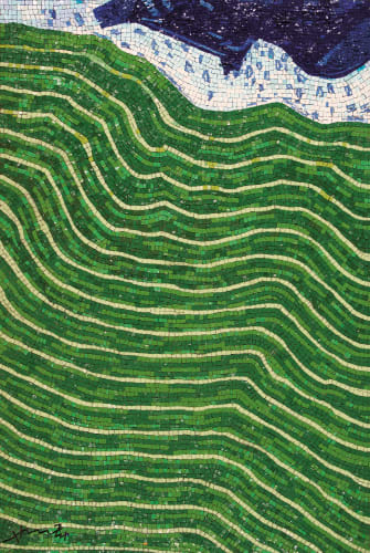 Hsiao Chin 蕭勤 To the Eternal Garden-4《往永久的花園-4》, 1992-2015 Mosaic Glass 玻璃馬賽克 120 x 80cm