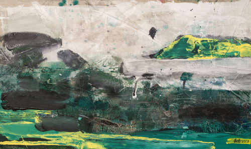 Wang Jieyin 王劼音 Time on the Green Island《綠島時光》, 2017 Acrylic on canvas 布上壓克力 60 x 90cm