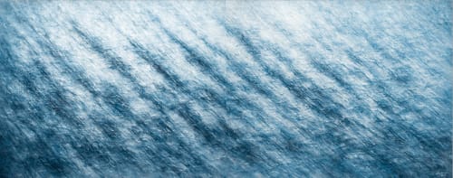 Liu Guofu 劉國夫 Cold Mountain No. 10《冷山 - 10》, 2021 Oil on canvas 布上油彩 150 x 380cm, diptych (150 x 190cm each)