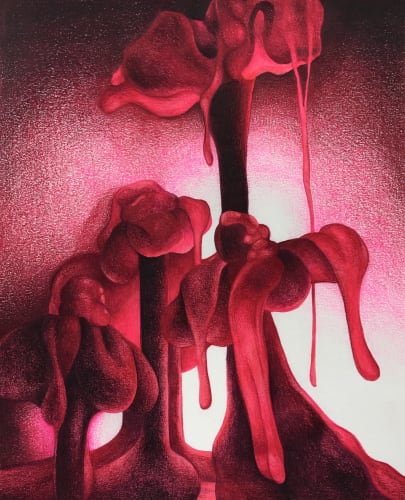 Hannah Antalek Gloop II, 2022 Acrylic and colored pencil on paper 27.9 x 22.9 cm