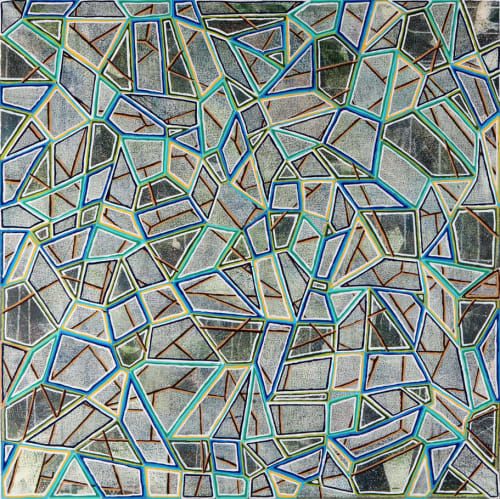 Matt Clark Ahau, 2014 - 2015 Acrylic and enamel on canvas 48 x 48"