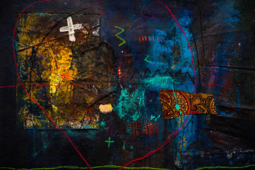 Thokozani Mthiyane, Celestial Echoes I, 2021