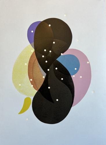 Eddie Lee Do I have it in Me? Mono Print with magnet plate on color paper 24 x 36 in 61 x 91.4 cm Edition Variable