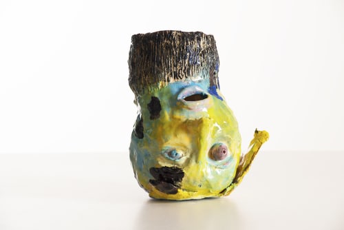Mish Meijers Greek Chorus member 3; the choir was much more than anticpated, 2018 glazed earthenware ceramics 24 x 19 x 20 cm