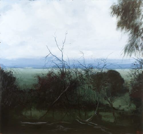 Philip Wolfhagen Journey to the Source VI, 2010 oil & beeswax on linen, unframed 200h x 214w cm