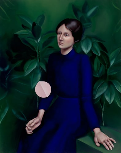 Annika Koops Glasshouse, 2017 oil on aluminium composite board, powder coated steel frame 100 x 80cm