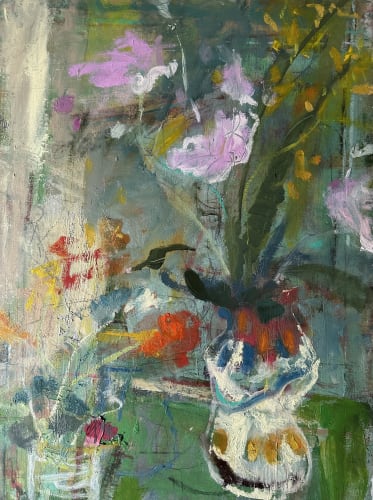 KATE CORBETT-WINDER Green Window oil on board 20 1/8 x 15 in. / 51 x 38 cm.