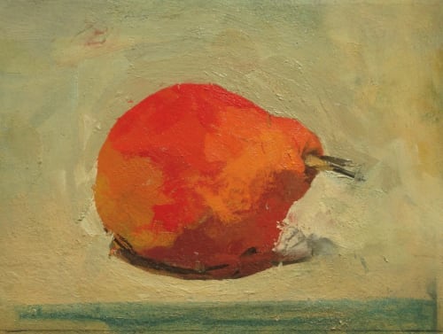 ROBERT DUKES Red Pear, 2015 oil on board 4 1/2 x 6 in 11.4 x 15.2 cm