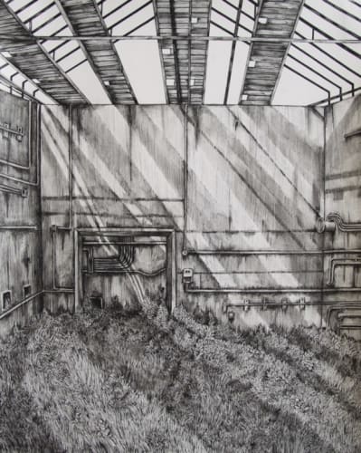 OLIVIA KEMP I Thought It Was The Birds They Built It For ink on paper 49 x 40 cm