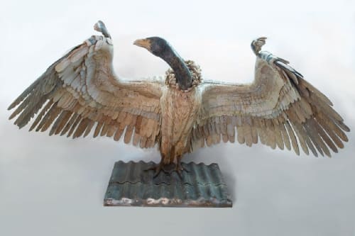 NICHOLAS JOHNSON Vulture I laminated pine, mahogany, steel armature and paint 43 x 71 x 56 in 109.2 x 180.3 x 142.2 cm