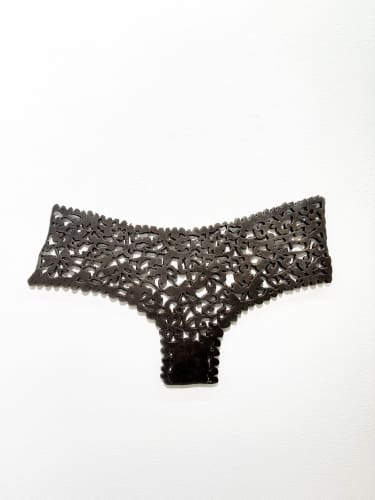 Cal Lane Wall Pantie #1, 2016 Plasma cut steel 8 x 14.5in. (20.3 x 36.8cm)