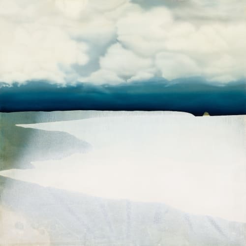 Kerry Harding For that peninsula, 2023 Oil on canvas 80 x 80 cm, 82 x 82 cm framed