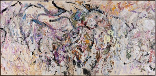 Larry Poons Wheew (Edward Estlin Cummings) , 2023 acrylic on canvas 67 1/2 x 137 in. 171.5 x 345.4 cm