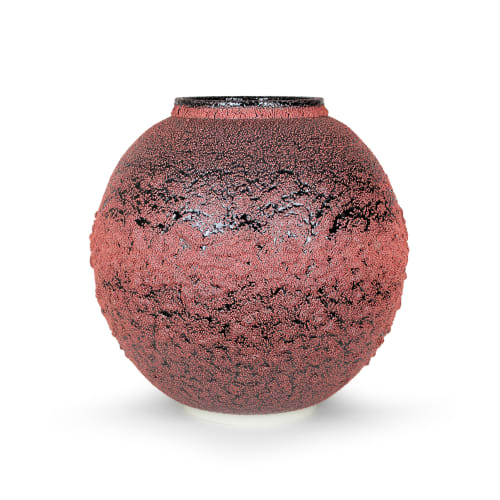 Albert Montserrat Cadmium Jar, 2020 Porcelain; Textured Glazes on Thrown Porcelain 54 x 55 x 55 cm 21 1/4 x 21 5/8 x 21 5/8 in.