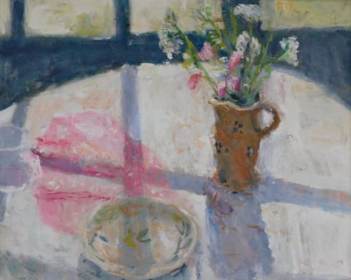 Alice Mumford RWA Pink Tissue Paper oil on canvas 61 x 76cm
