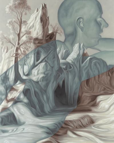 Rosalie Gamache Brume, 2025 Huile sur toile marouflée sur panneau / Oil on canvas laid on panel 20 x 16 inches 50.8 x 40.6 cm