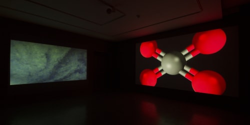 We do not ride on the railroad; it rides upon us, 2017-2019 HD Video double-projection installation/ three-screen installation 41 mins