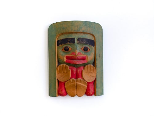 Beau Dick Frontlet, 1979 Red cedar, acrylic 8 x 5 1/2 x 1 1/2 inches 20.3 x 14 x 3.8 cm