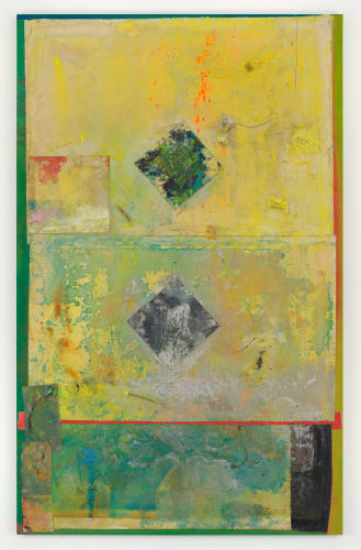 Silver Slipper, 2023 Acrylic and acrylic gel with collaged canvas with marouflage 308.5 x 193.6 x 6.5 cm (including 2cm protrusion) 121 1/2 x 76 1/4 x 2 1/2 in