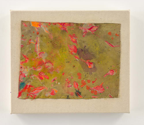 Monkeybubbles, 2022 Acrylic and acrylic gel on collaged canvas 31.4 x 36.2 x 4.3 cm 12 3/8 x 14 1/4 x 1 3/4 in