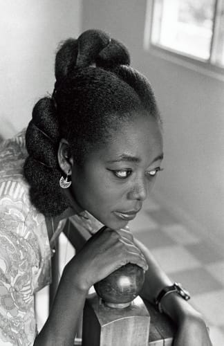 James Barnor Close-up portrait of Mr Sammy Tetteh’s secretary, Accra, 1970s Modern gelatin silver print from original negative Next edition: 1/5 Available sizes: 22 x 22 cm 36 x 36 cm
