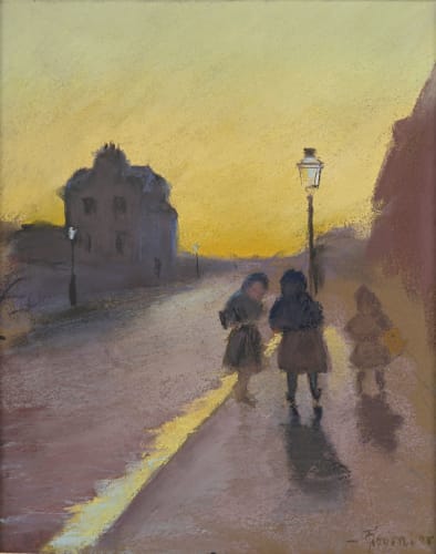 Alphonse Georges Fournier, Scène de rue à Montmartre, circa 1895